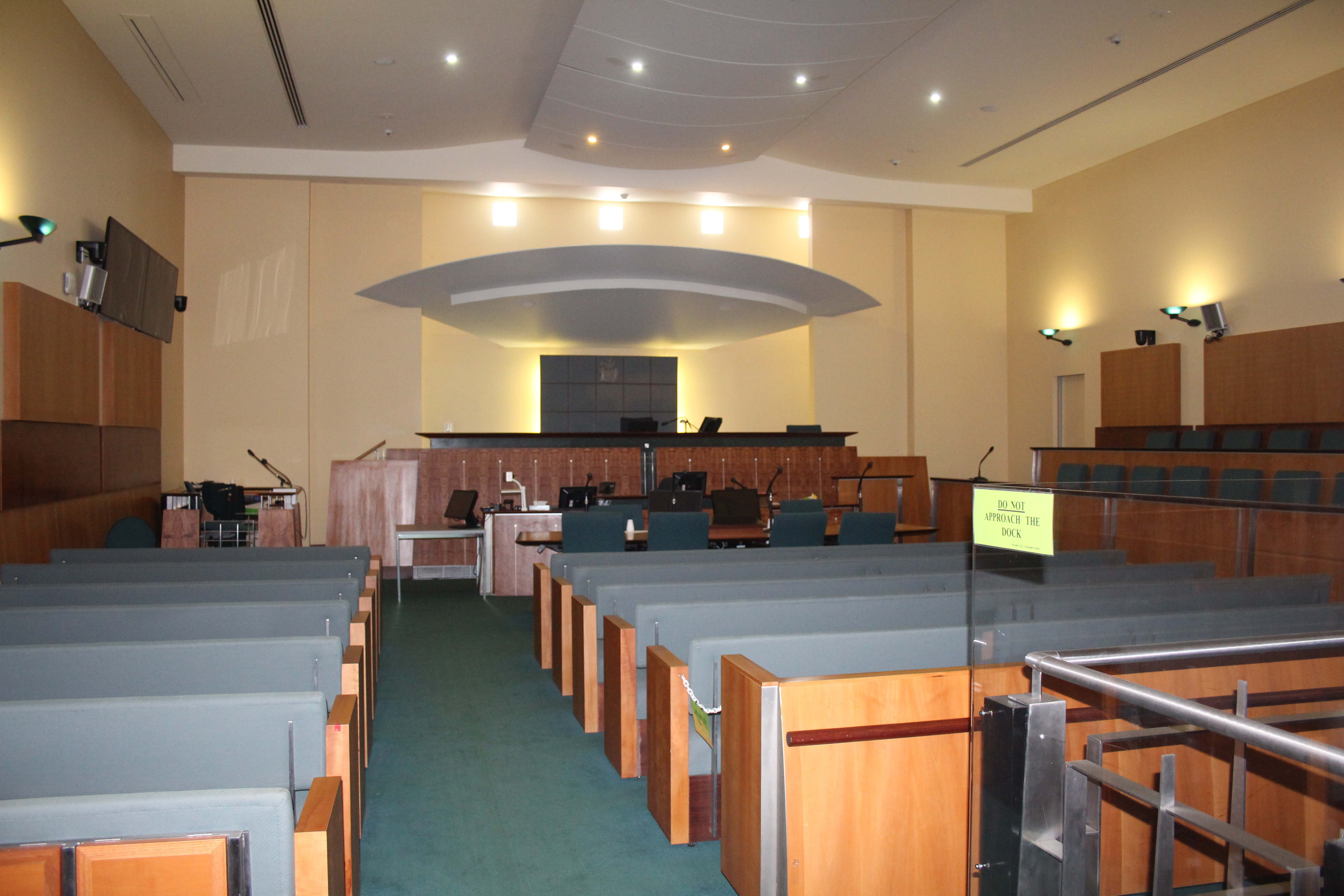 Courtroom inside Geelong Magistrates' Court