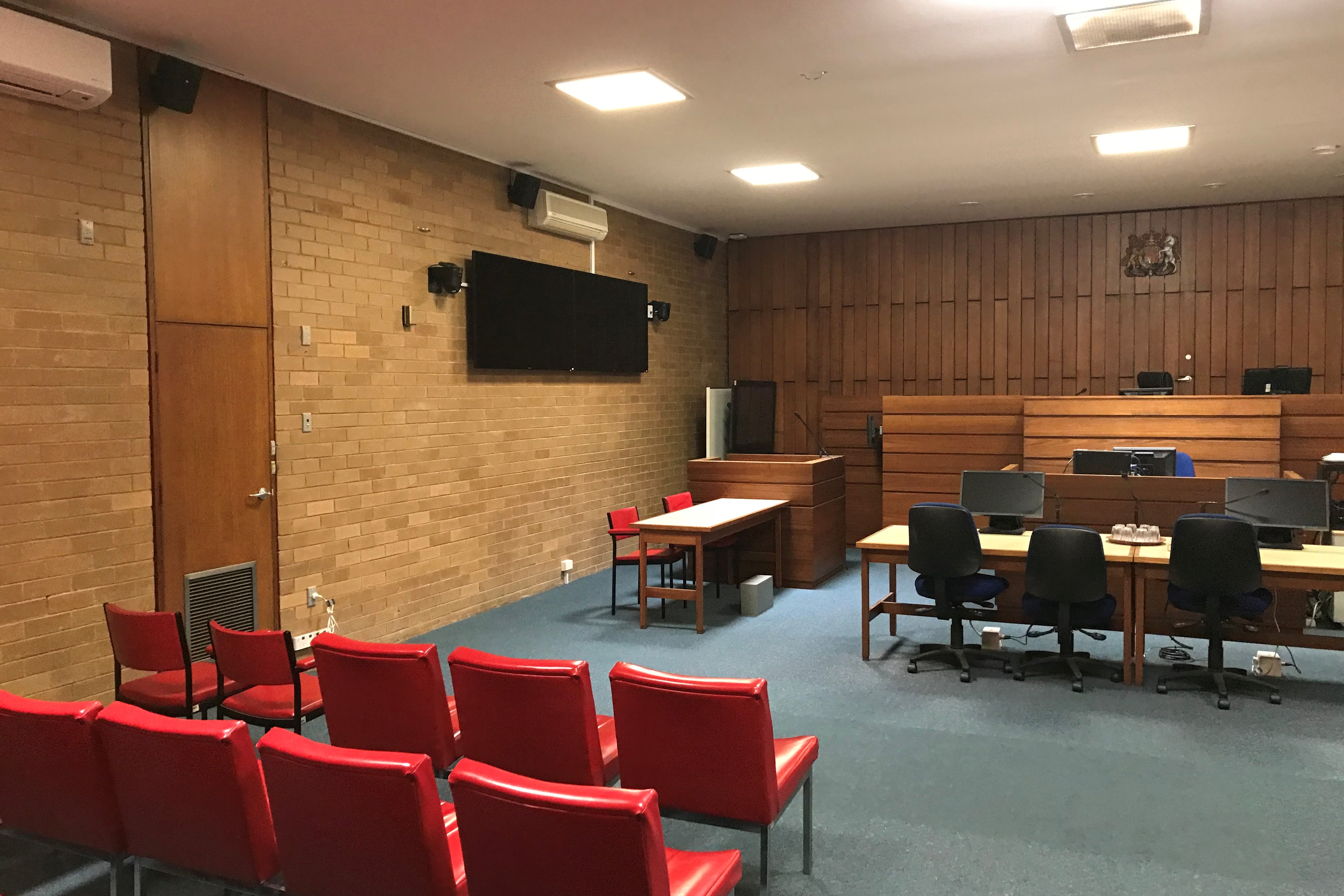 Courtroom inside Korumburra Magistrates' Court