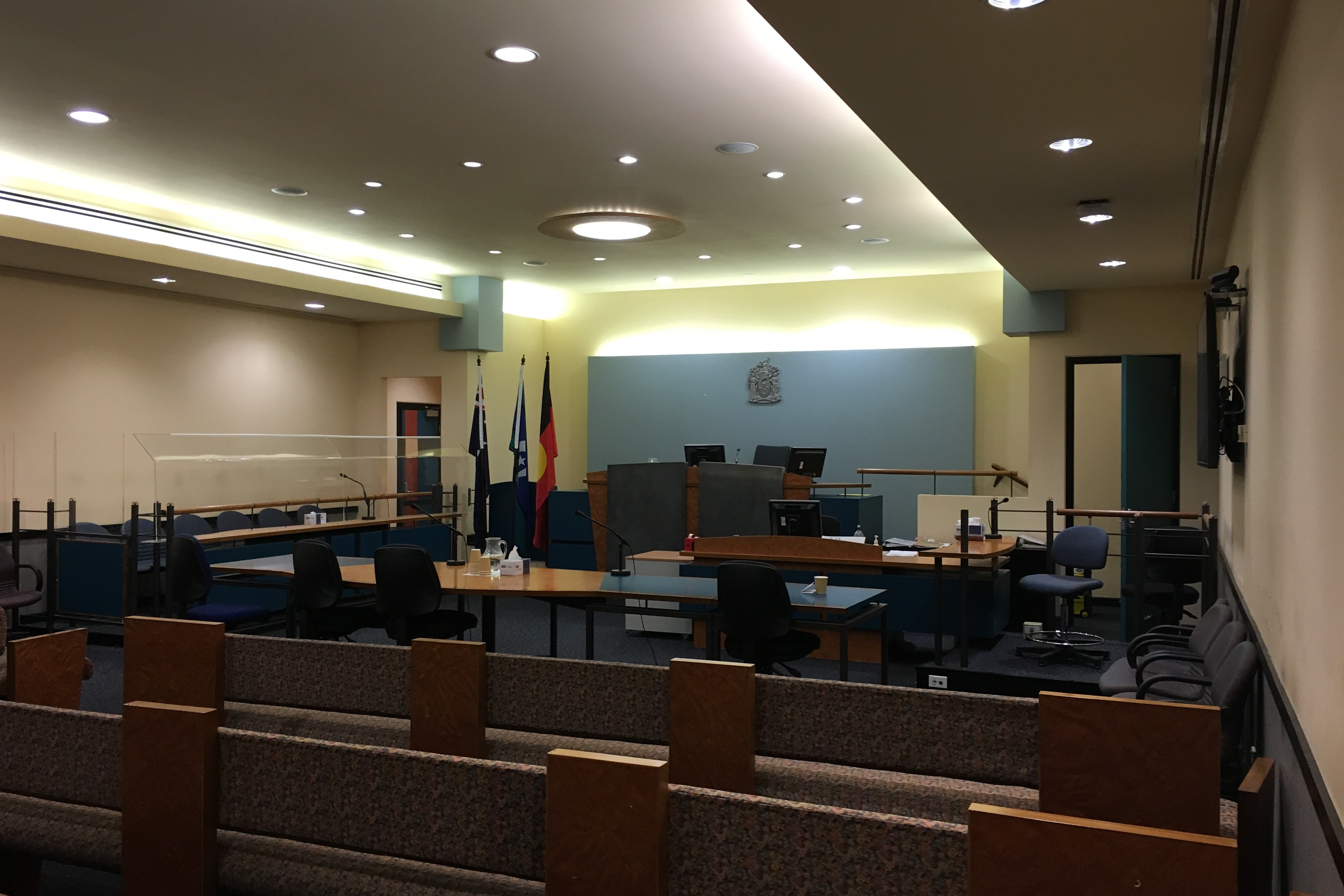 Courtroom inside Dandenong Magistrates' Court